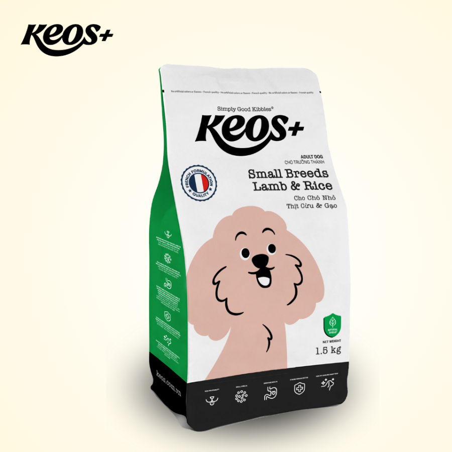 Keos+ for Adult Dog, Small Breeds – Lamb & Rice Flavor