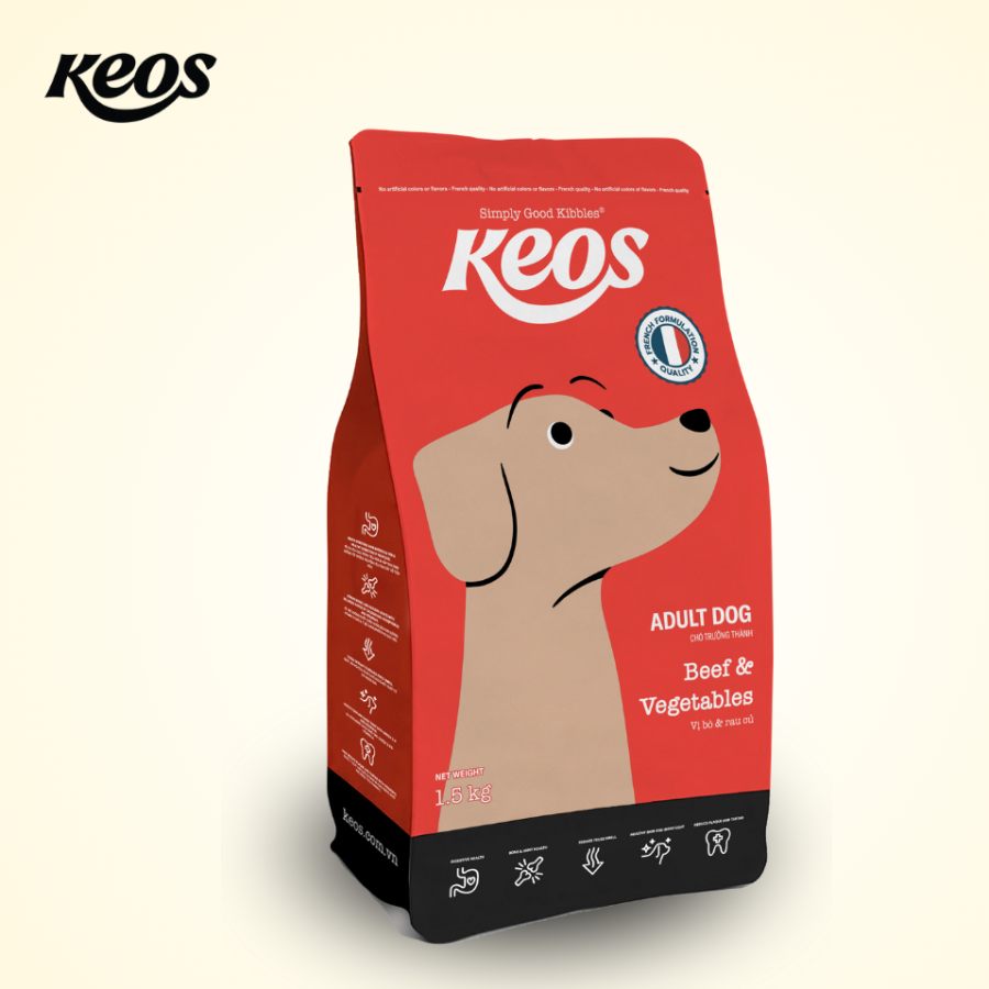 Keos for Adult Dog - Beef & Vegetables Flavor