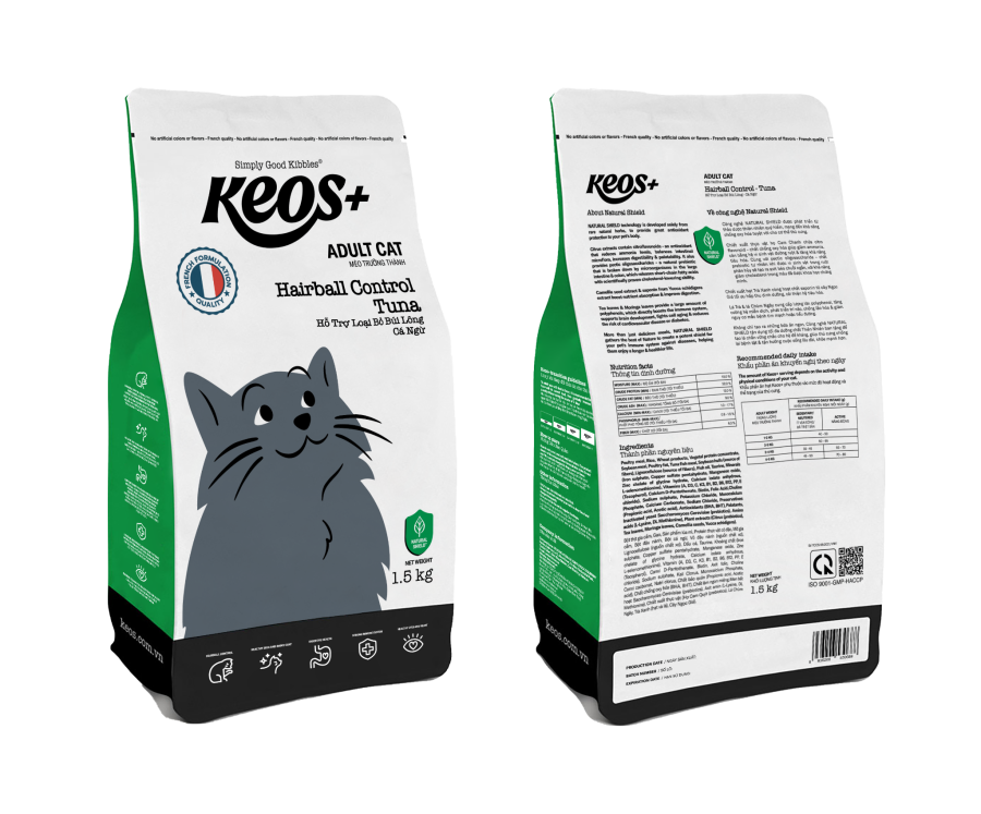 Keos+ Hairball Control for Adult Cat - Tuna Flavor - Image 2